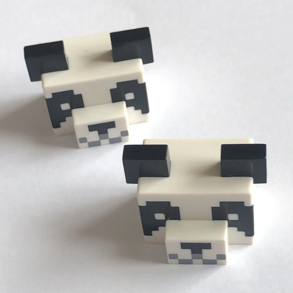 LEGO panda Heads LEGO Minecraft Panda heads Panda Minecraft LEGO heads